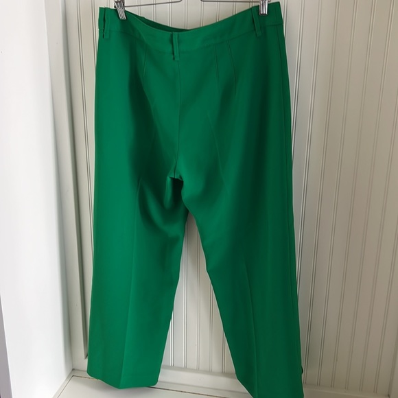 Mango Tailored Straight Leg Bright Green Dress Pant - Picture 6 of 7